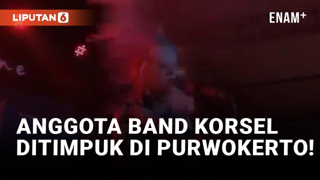 Duh! Anggota Band Punk Korea Selatan Dilempar Botol Air di Purwokerto