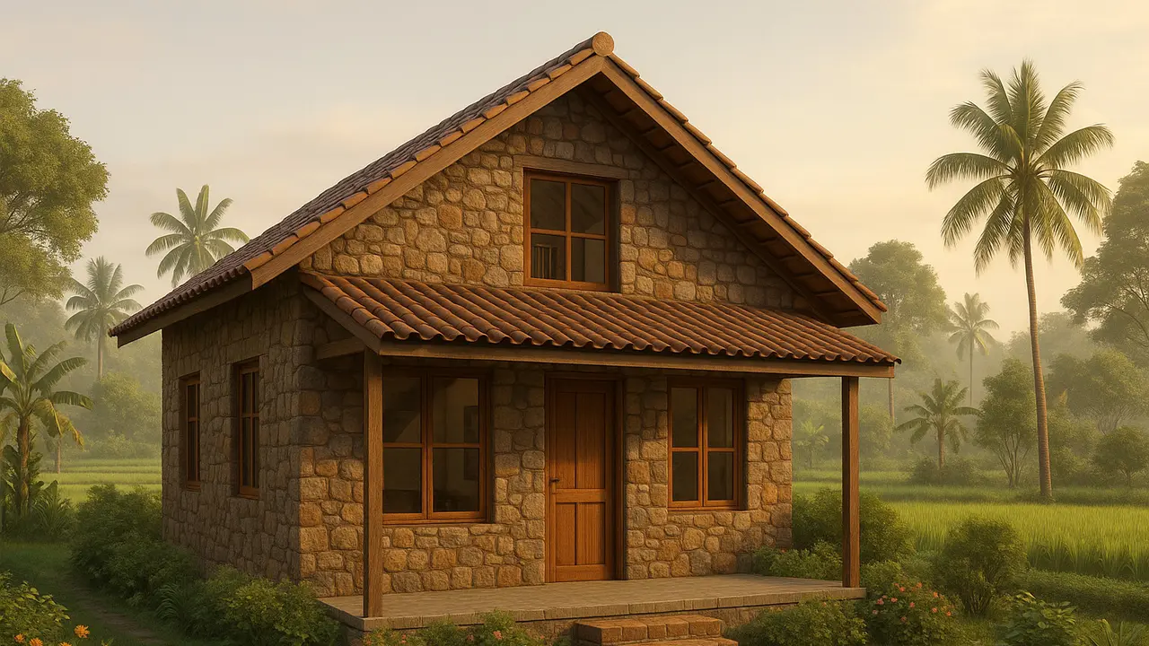 Gambar Rumah Sederhana Ukuran 6x9 di Kampung, Desain Mezanine dan Asri untuk Budget Terbatas