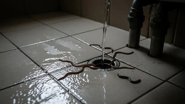 Mengatasi Cacing yang Muncul di Kamar Mandi.