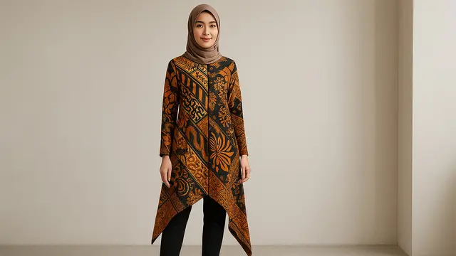 Model Batik Tunik yang Stylish di 2025/Ilustrasi gambar oleh AI