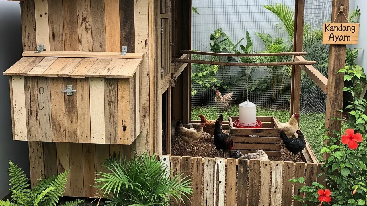 9 Ide Kandang Ayam Estetik dari Kayu Bekas yang Tetap Kokoh dan Murah