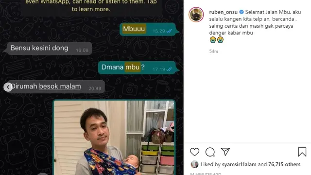 Ruben Onsu - Rachmawati Soekarnoputri (Foto: Instagram/@ruben_onsu)