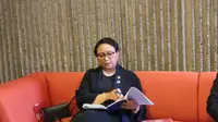 Menteri Luar Negeri RI, Retno Marsudi saat memberikan pernyataan kepada awak media di Manila, Filipina (Liputan6.com/Citra Dewi)