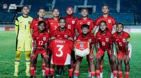 Timnas Indonesia U-20 Putri berfoto jelang kick-off melawan India pada Kualifikasi Piala Asia U-20 Wanita, Rabu (6/8/2025). (Bola.com/Dok. Timnas Indonesia)
