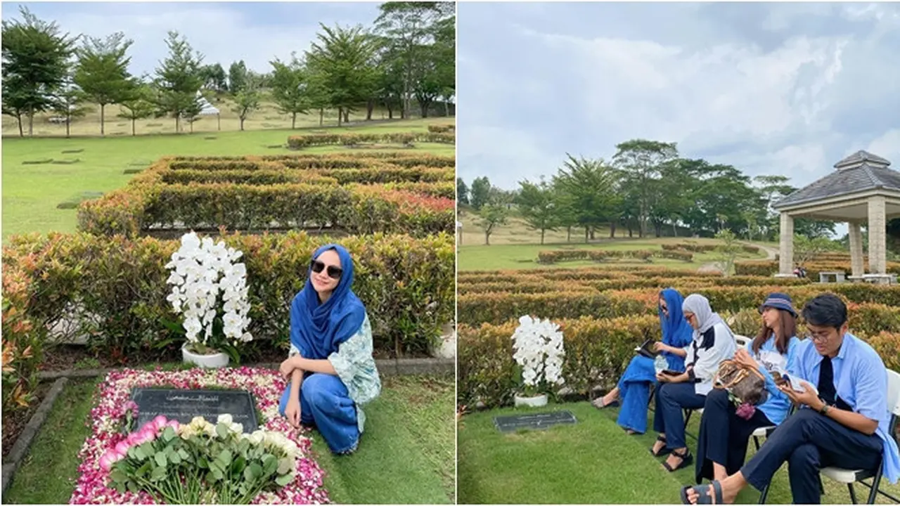 Rayakan Anniversary ke-13, Ini 6 Potret BCL Ziarah ke Makam Ashraf Sinclair