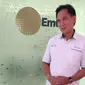 Direktur Utama PT Aneka Tambang Tbk (Antam) Nicolas Carter saat melakukan kunjungan ke EMTEK, Jakarta, Kamis (28/1/2023).