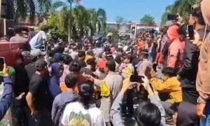 Demo tolak larangan sound horeg di Pati. (Liputan6.com/Arief Pramono)