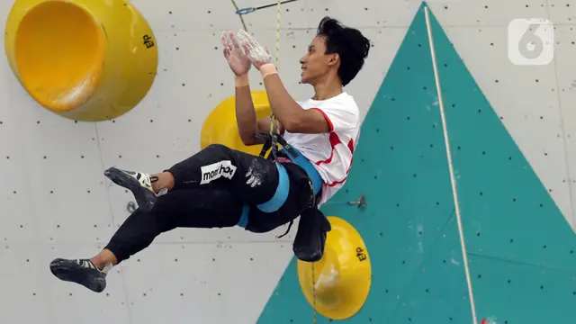 Atlet Tebing Indonesia Raviandi Ramadhan Lolos Final Kategori Lead Kejuaraan Dunia Panjat Tebing 2022 seri Jakarta
