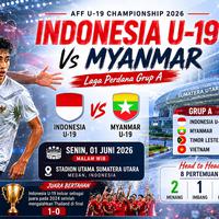 Jadwal Siaran Langsung Piala AFF U-19 2026: Indonesia Vs Myanmar, Live di SCTV, Indosiar dan Vidio