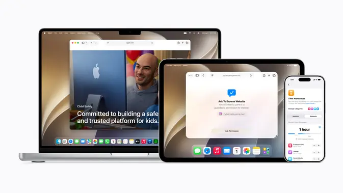 Fitur keamanan untuk anak di iOS 27. (Doc: Apple)