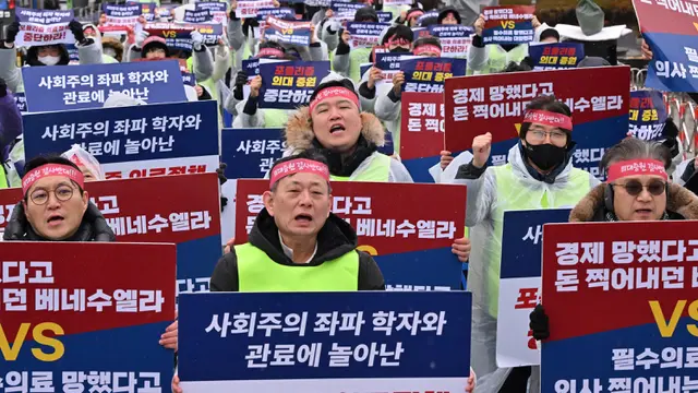 Unjuk Rasa Dokter di Korea Selatan