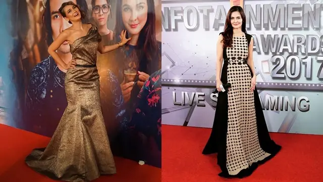 Beda Gaya OOTD Luna Maya dan Cut Tari