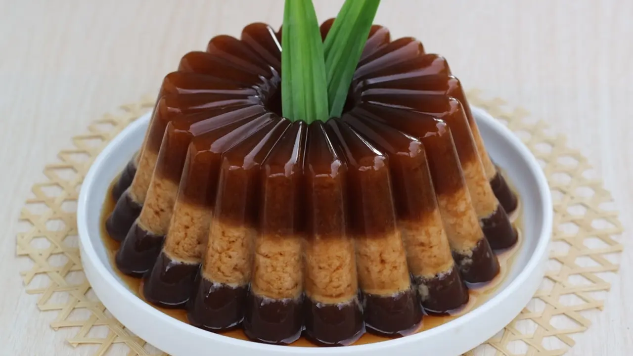 agar-agar gula merah santan