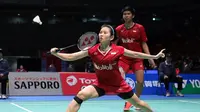 Ganda campuran Indonesia, Praveen Jordan/Debby Susanto, susah payah melewati babak pertama Prancis Terbuka Super Series 2017, Rabu (25/10/2017). (PBSI)