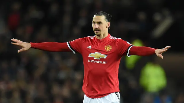 Pemain Manchester United Zlatan Ibrahimovic