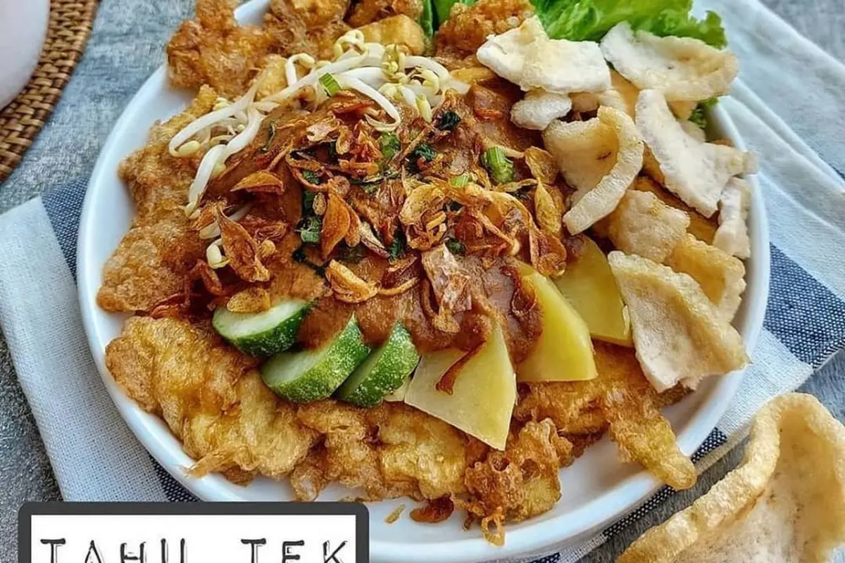 Sepiring tahu tek