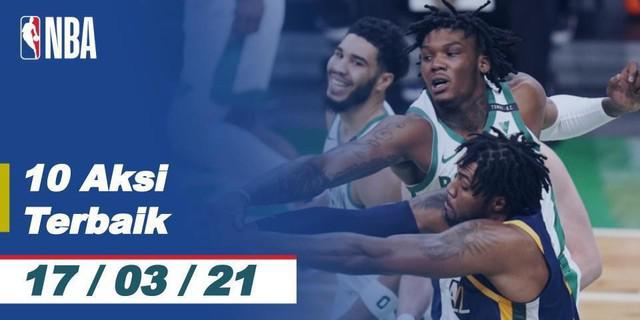 VIDEO: 10 Aksi Terbaik NBA 17 Maret 2021, Aksi Cantik dari Megabintang LA Lakers, LeBron James