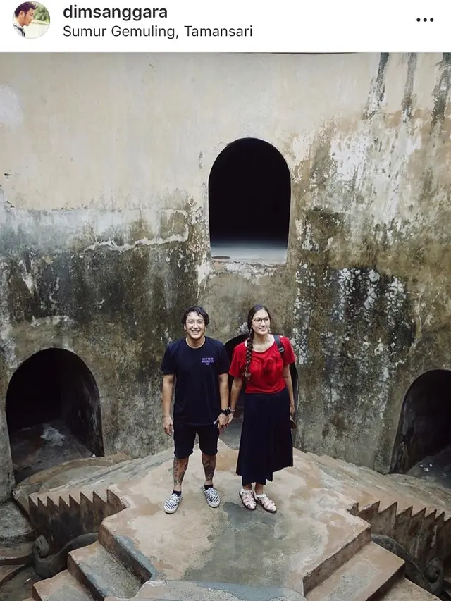 Dimas Anggara dan Nadine Chandrawinata di Yogyakarta.