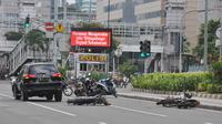 Ledakan bom dan letusan tembakan terjadi di kawasam Sarinah, Jalan MH Thamrin, Jakarta Pusat, Kamis (14/1/2016).