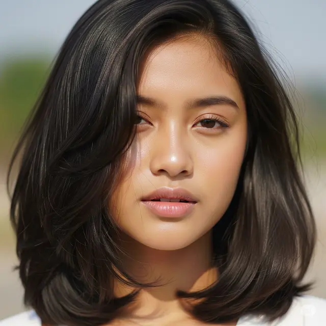Rambut Tebal Panjang Bagusnya Potong Apa. Foto: Gemini