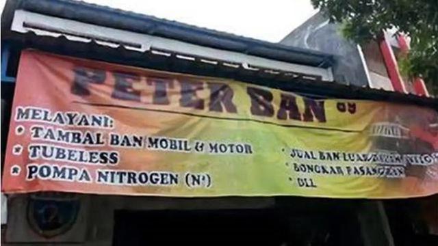 Nama usaha tambal ban (Ist)