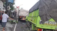 Dua Truk Kecelakaan di Bogor, Sopir Terluka