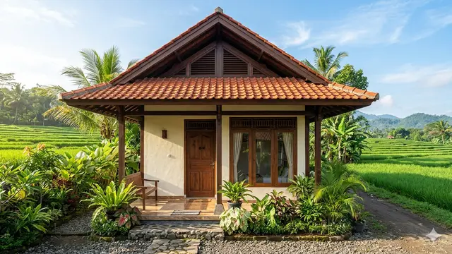 Inspirasi Desain Gambar Rumah Kampung 5x6 Meter Tampak Elegan dari Depan