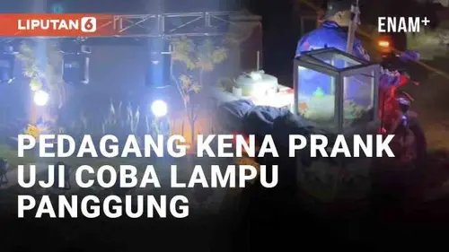 VIDEO: Viral Pedagang Keliling Terkecoh Uji Coba Lampu Panggung, Dikira Konser