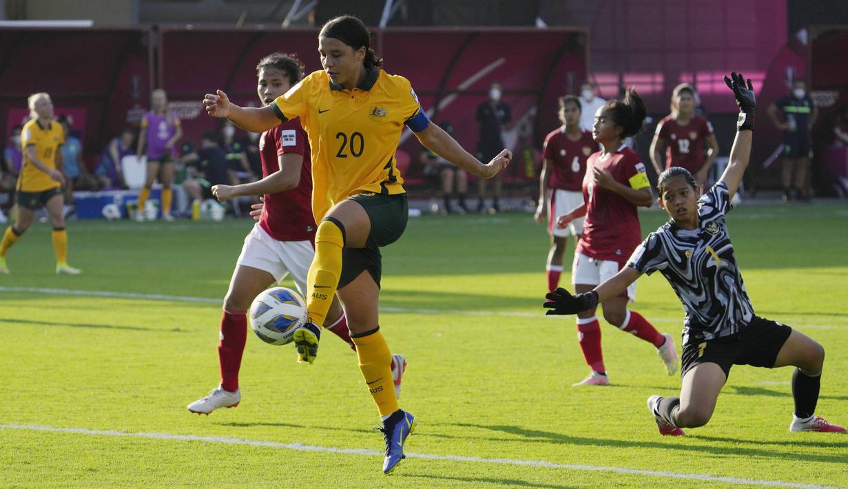 Pada matchday kedua Grup B Piala Asia Putri, Timnas Indonesia Putri akan menghadapi Thailand pada 24 Januari 2022 di DY Patil Stadium, Navi Mumbai. (AP/Rajanish Kakade)