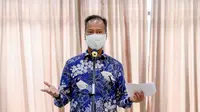 Menteri Perindustrian (Menperin) Agus Gumiwang Kartasasmita pada acara halalbihalal secara virtual di Jakarta. (Dok Kemenperin)