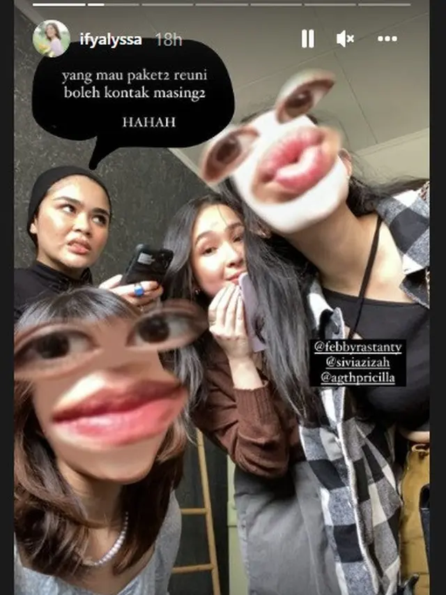 Reuni girlband Blink setelah 5 tahun bubar (Foto: Instagram/@ifyalyssa)