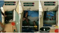 Kamar Mandi Nyeleneh. (Sumber: TikTok/@uzumaki_gondrong)