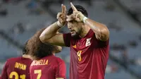 Timnas U-23 Spanyol lolos ke semifinal sepak bola Olimpiade Tokyo 2020 usai mengalahkan Pantai Gading 5-2 melalui extra-time dalam laga perempatfinal di Miyagi Stadium, Jepang, Sabtu (31/7/2021) sore WIB. Striker Rafa Mir menjadi pahlawan dengan 3 golnya. (Foto: AP/Andre Penner)