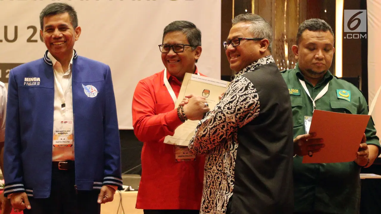 KPU Umumkan 14 Partai Lolos Jadi Peserta Pemilu 2019