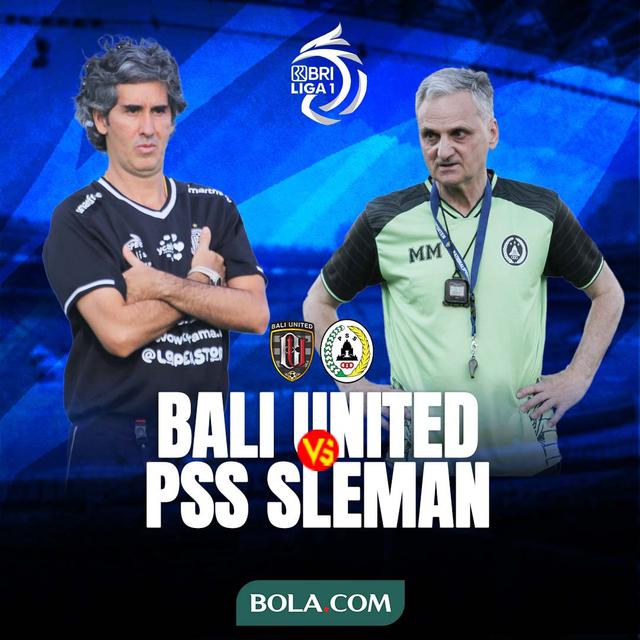 BRI Liga 1- Duel Pelatih - Bali United Vs PSS Sleman