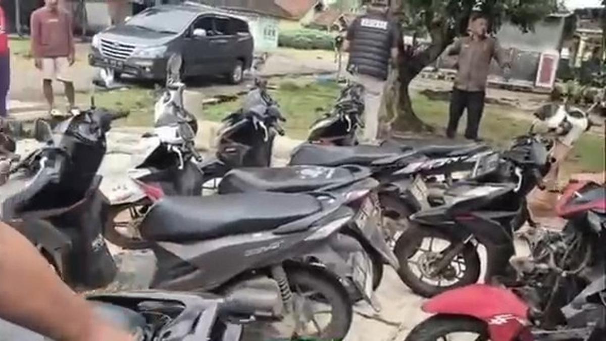 Rumah di Lampung Tengah Dipenuhi Motor Hasil Pembegalan, Suku Cadang Dipreteli