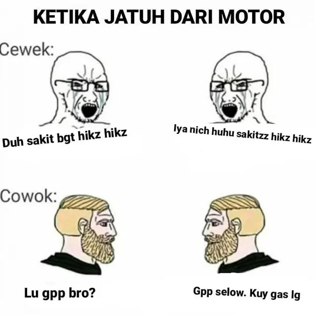 7 Meme Beda Respon Cowok Vs Cewek Saat Naik Kendaraan Ini Kocak Banget