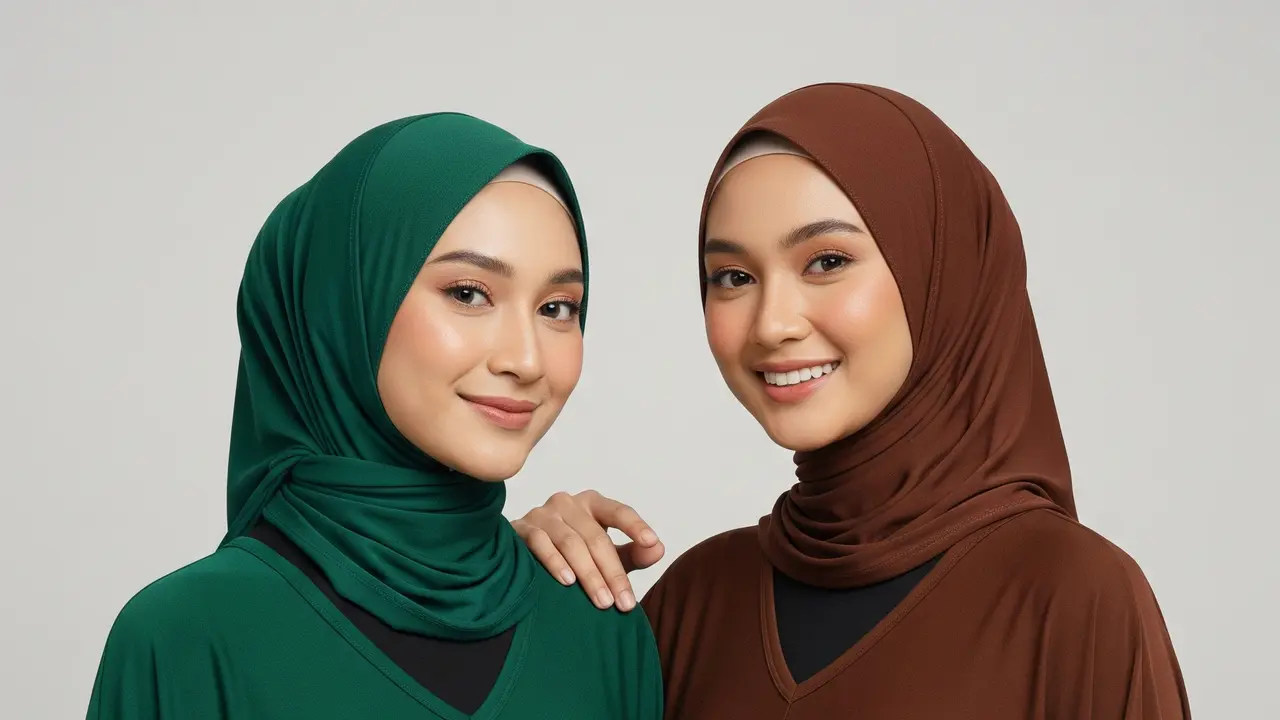 Model Gamis Bahan Jersey dengan Potongan Payung yang Nyaman. Gemini