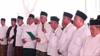 Pimpinan NU di tingkat Jateng membacakan pernyataan sikap