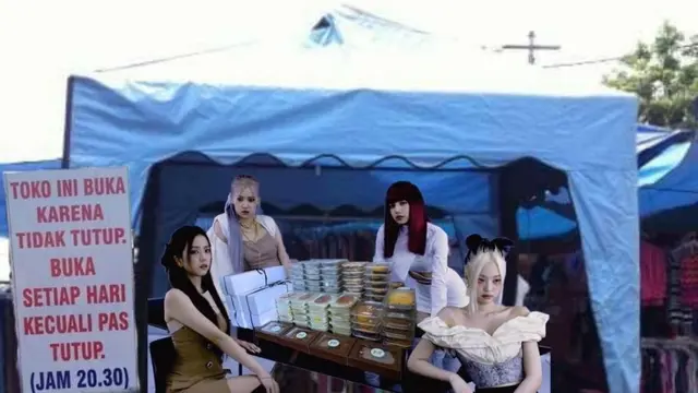 6 Editan Foto Blackpink Jualan di Pasar Ini Kelewat Unik, Kocak