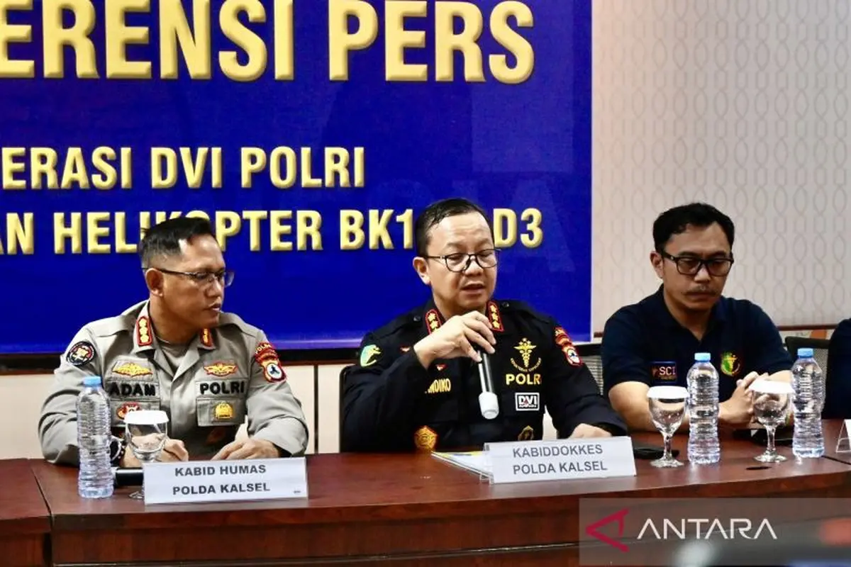 Polri mengidentifikasi seluruh jasad korban kecelakaan helikopter di Kalsel