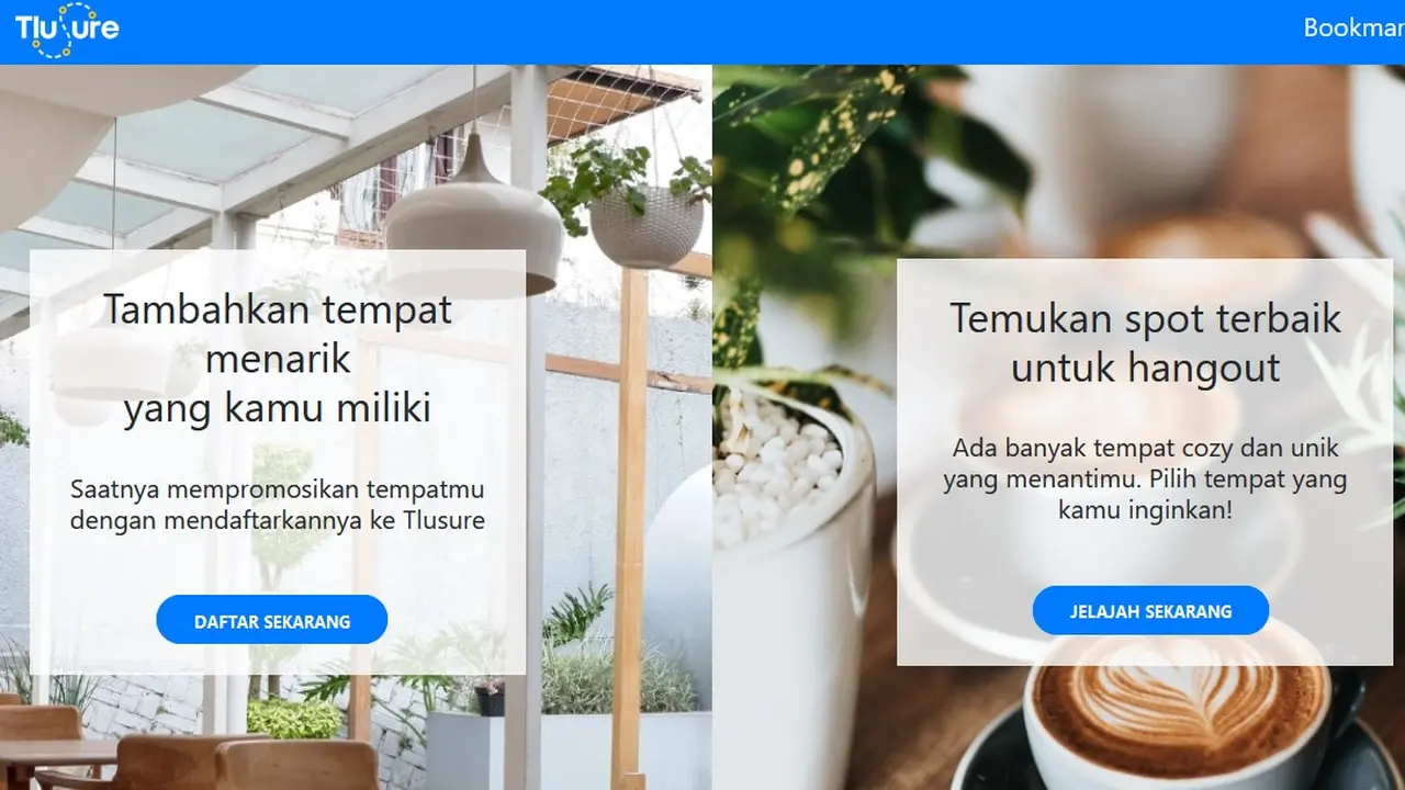 Tangkapan layar aplikasi buatan anak bangsa Tlusure. Platform yang menyajikan informasi terkait kepatuhan protokol kesehatan restoran hingga kafe.