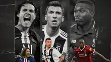 Edinson Cavani, Mario Mandzukic, Daniel Sturridge. (Bola.com/Dody Iryawan)