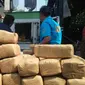 Barang bukti ganja di kantor BNN Propinsi Banten.