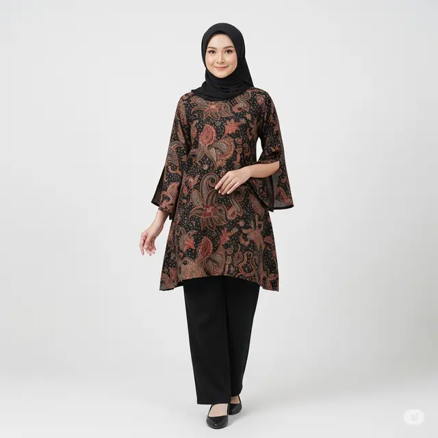 Inspirasi Outfit Batik Anti Buncit untuk Ibu Muda.