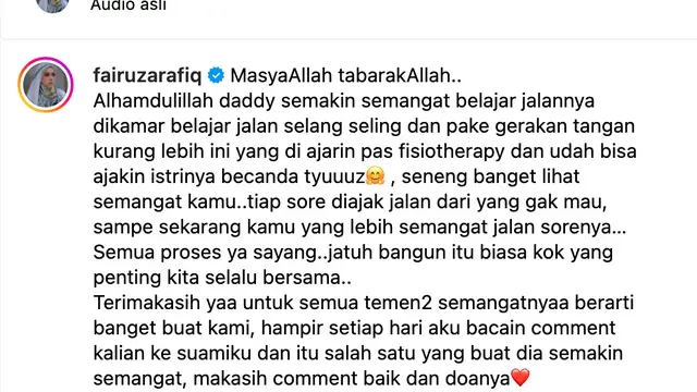 Unggahan Fairuz A. Rafiq. (Foto: Dok. Instagram @fairuzarafiq)