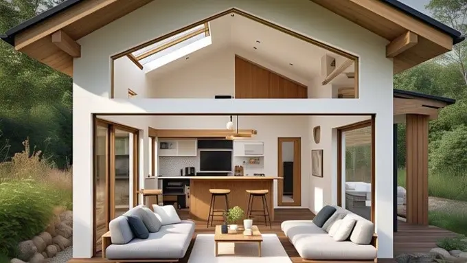 Rumah Model Scandinavian untuk Hunian Sempit (Credit: Meta AI)