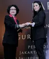 Marcella Zalianty dilantik sebagai Ketua Umum PARFI 56. Acara pelantikan berlangsung di Hotel Four Seasons, kawasan Gatot Subroto, Jakarta Selatan, Senin (24/10/2016). (Adrian Putra/Bintang.com)