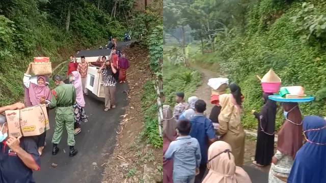 Euforia momen seserahan pihak lelaki diantarkan ke rumah kekasihnya.
