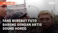 Fans berebut foto bareng artis Sound Horeg hingga tarik tangan sang artis. Insiden membuat artis emosi karena merasa tidak nyaman dengan perilaku fans